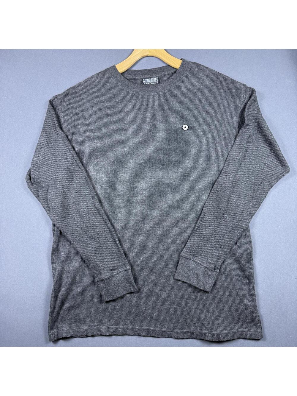 Y2K Gray Long Sleeve Simple South Pole Shirt Men's Size XL